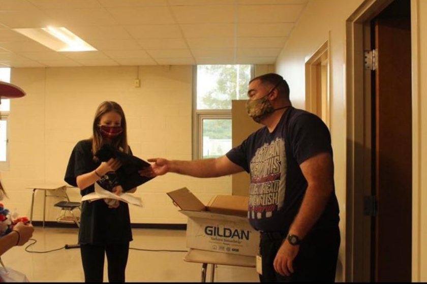 Mr. Hodges leading Beta Club activities and charity drives. Hodges could always be seen helping students and the community.