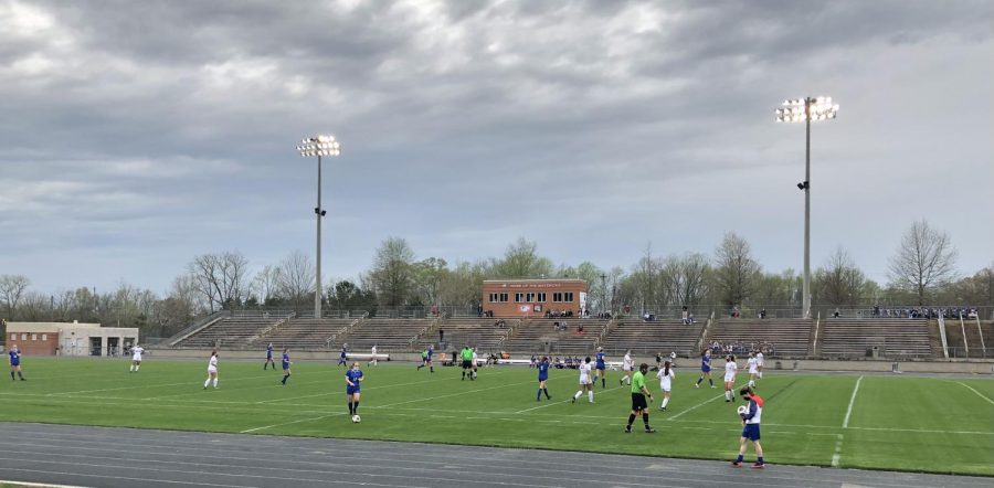 Women's soccer at Marvin Ridge on March 31st. They lost 2-0.